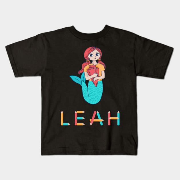 Einschulung Meerjungfrau Leah Kids T-Shirt by DePit DeSign